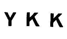Nhãn hiệu YKK  của YKK CORPORATION, số đơn 4-1984-00038