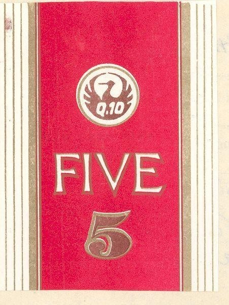 Nhãn hiệu FIVE 5 Q.10  của Công ty TNHH một thành viên 27/7 thành phố Hồ Chí Minh, số đơn 4-1990-02975