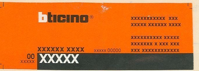 Nhãn hiệu XXX BTICINO, hình XXX BTICINO B TICINO của BTICINO S.P.A, số đơn 4-1992-06391
