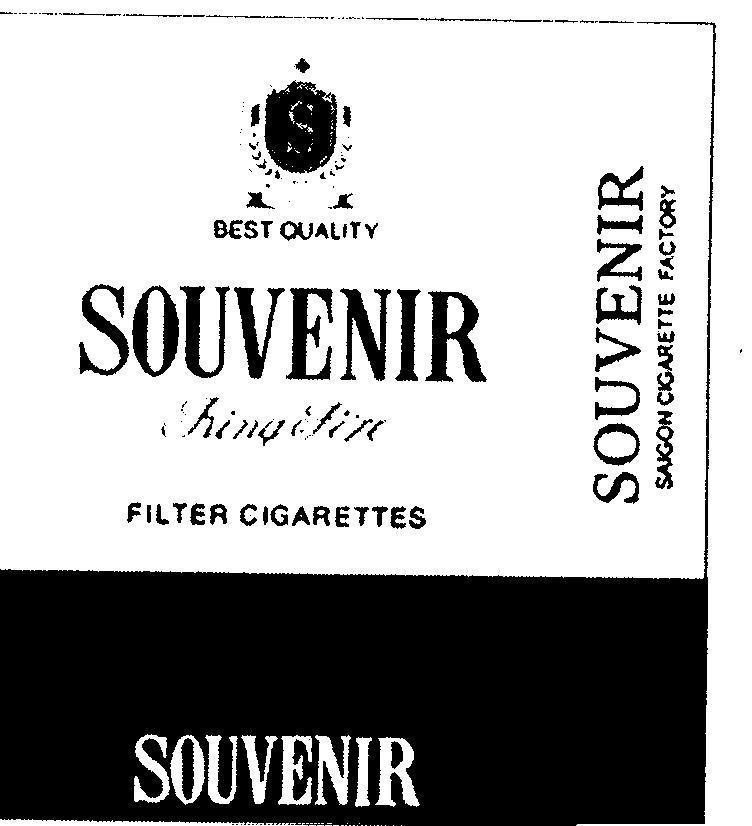 Nhãn hiệu S SOUVENIR King Size FILTER CIGARETTES BEST QUALITY  của Công ty TNHH một thành viên thuốc lá Sài Gòn, số đơn 4-1992-07648