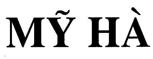 Nhãn hiệu Mỹ Hà MY HA của Công ty TNHH Sản xuất Thương mại Hóa mỹ phẩm Mỹ Hảo, số đơn 4-1998-38506