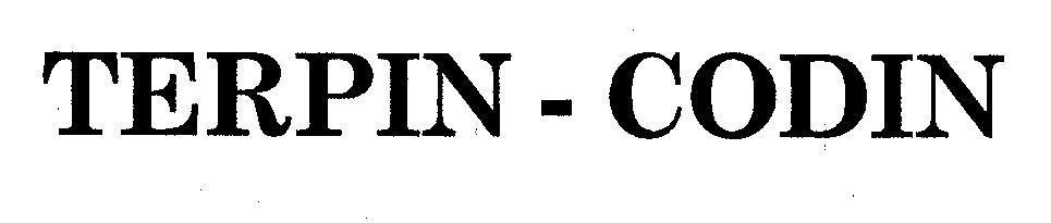 Trademark TERPIN - CODIN  of Công ty cổ phần dược phẩm TV.PHARM, application No 4-1998-38858