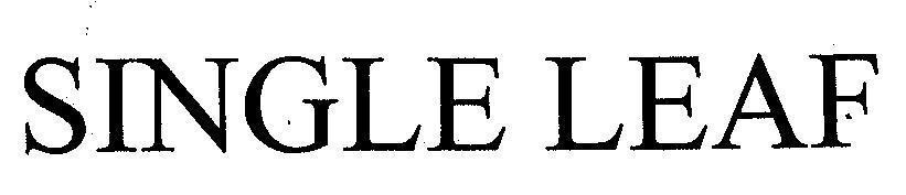 DUNHILL TOBACCO OF LONDON LIMITED的SINGLE LEAF SINGLE LEAF V TUYET MAI VICTORY品牌, 申请号 4-2001-01117