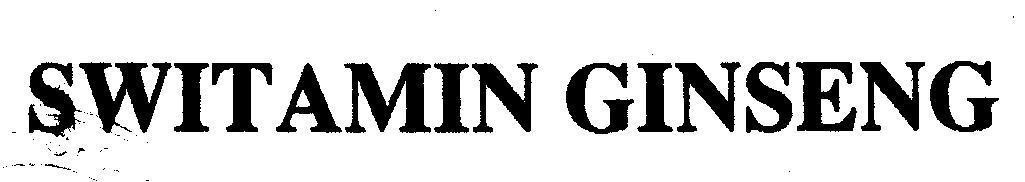 Trademark SWITAMIN GINSENG SWITAMIN GINSENG of Công ty cổ phần dược phẩm TV.PHARM, application No 4-2001-01147