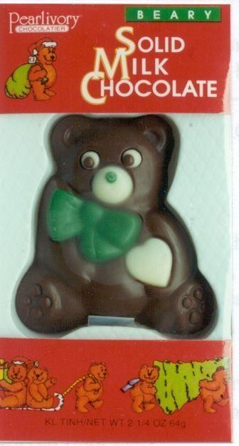 Nhãn hiệu PRARLIVORY CHOCOLATIER BEARY SOLID MILK CHOCOLATE  của Cơ sở Ngọc Ngà, số đơn 4-2001-04185