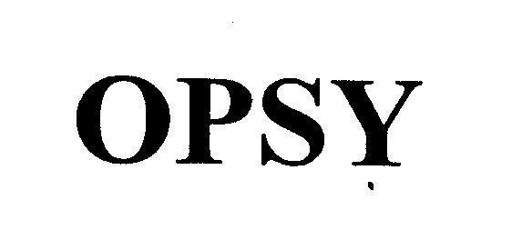 Nhãn hiệu OPSY  của LG HOUSEHOLD & HEALTH CARE LTD., số đơn 4-2001-06042