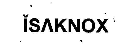 Trademark ISAKNOX  of LG HOUSEHOLD & HEALTH CARE LTD, application No 4-2002-02332