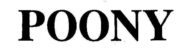 Trademark POONY  of Công ty cổ phần sữa Việt Nam (VINAMILK), application No 4-2002-02603