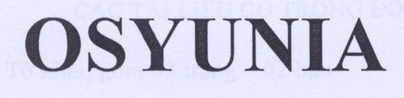 Trademark OSYUNIA  of LG HOUSEHOLD & HEALTH CARE LTD., application No 4-2002-04342