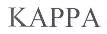 Trademark KAPPA  of HARMAN INTERNATIONAL INDUSTRIES , INCORPORATED, application No 4-2002-05255