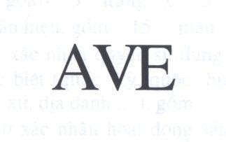 Nhãn hiệu AVE AVE của Công ty cổ phần công nghệ thông tin AVE., số đơn 4-2002-05754