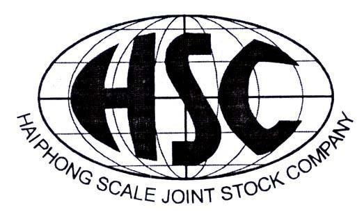 Nhãn hiệu HSC HAIPHONG SCALE JOINT STOCK COMPANY  của Công ty cổ phần cân Hải Phòng, số đơn 4-2002-08636