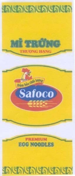 Nhãn hiệu SAFOCO PREMIUM EGG NOODLES Mì Trứng Thượng Hạng Đảm Bảo Chất Lượng  của Công ty cổ phần lương thực thực phẩm Safoco, số đơn 4-2003-00624