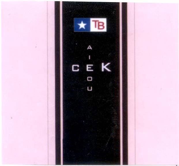 Nhãn hiệu TB CEK A I O U , hình TB CEK A I O U AIEOU của Cơ sở Thanh Bình, số đơn 4-2003-00703