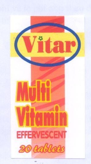 Trademark VITAR MULTI VITAMIN EFFERVESCENT 20 TABLETS, hình VITAR MULTI VITAMIN EFFERVESCENT 20 TABLETS of BOSTON PHARMACEUTICAL, INC, application No 4-2003-01791