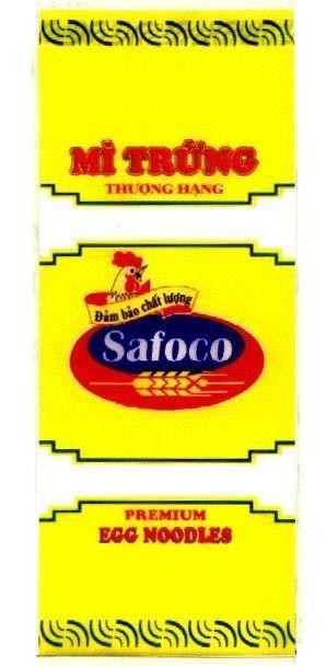Nhãn hiệu SAFOCO FREMIUM EGG NOODLES Mì Trứng Thượng Hạng  của Công ty cổ phần lương thực thực phẩm Safoco, số đơn 4-2003-02120