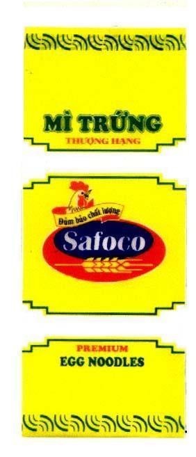 Nhãn hiệu SAFACO FREMIUM EGG NOODLES Mì Trứng Thượng Hạng  của Công ty cổ phần lương thực thực phẩm Safoco, số đơn 4-2003-02121