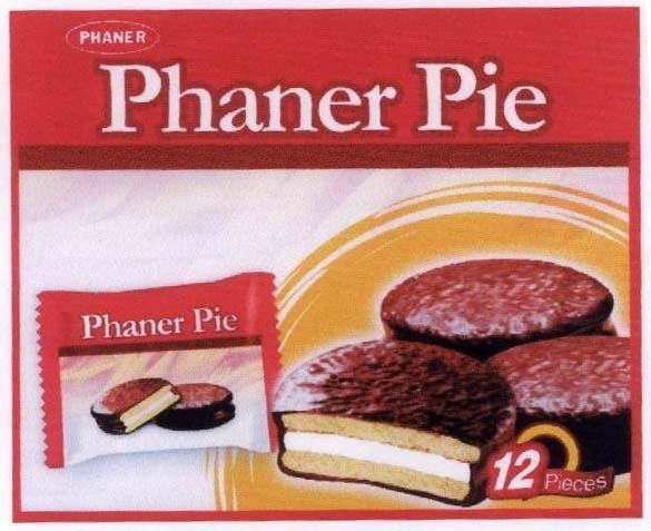 Nhãn hiệu PHANER PIE , hình PHANER PIE 12 PIECES của Công ty TNHH chế biến thực phẩm và bánh kẹo Phạm Nguyên, số đơn 4-2003-08949