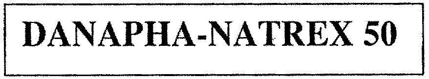 Nhãn hiệu DANAPHA-NATREX 50  của Công ty cổ phần dược DANAPHA, số đơn 4-2004-03434
