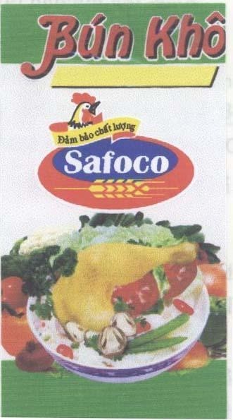 Nhãn hiệu BúN KHÔ ĐảM BảO CHấT LƯợNG SAFOCO  của Công ty cổ phần lương thực thực phẩm Safoco, số đơn 4-2004-03698