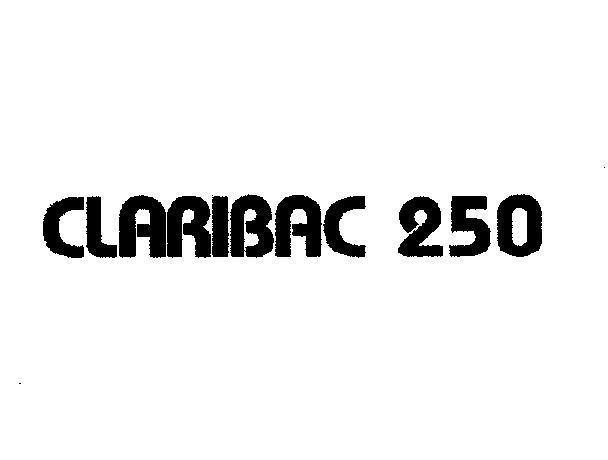 Mega Lifesciences Public Company Limited的CLARIBAC 250 品牌, 申请号 4-2004-04521