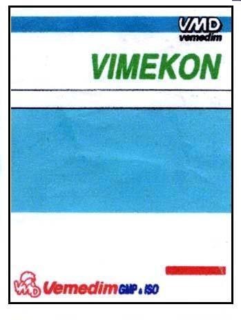 Trademark VMD VEMEDIM GMP ISO VIMEKON  of Công ty cổ phần sản xuất kinh doanh vật tư và thuốc thú y (VEMEDIM), application No 4-2004-04723