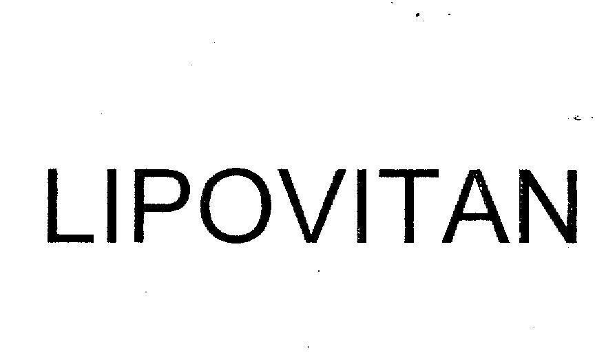 Nhãn hiệu LIPOVITAN  của TAISHO PHARMACEUTICAL CO., LTD., số đơn 4-2004-05697