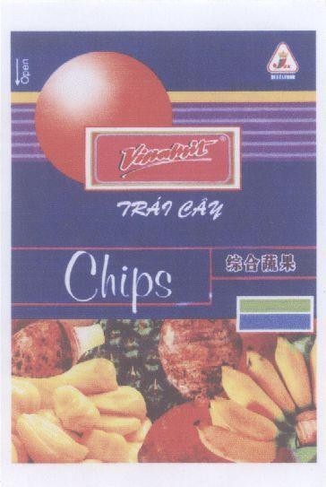 Nhãn hiệu VINAMIT Trái cây CHIPS DELTAFOOD TSUNG HO SHU KUO KAN TRAI CAY TONG HOP SAY, hình VINAMIT TRAI CAY CHIPS DELTAFOOD TSUNG HO SHU KUO KAN TRAI CAY TONG HOP SAY của Công ty TNHH thương mại Vi Na Mít, số đơn 4-2004-13030