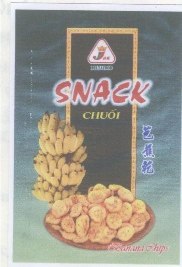 Nhãn hiệu JAK DELTAFOOD SNACK Chuối BANANA CHIPS PA CHIAO KAN SAY, hình JAK DELTAFOOD SNACK CHUOI BANANA CHIPS PA CHIAO KAN SAY của Công ty TNHH thương mại Vi Na Mít, số đơn 4-2004-13036
