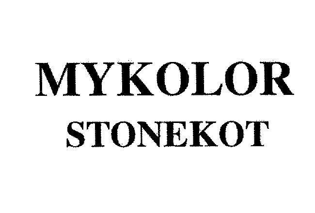 Nhãn hiệu MYKOLOR STONEKOT MYKOLOR STONEKOT của Công ty 4 Oranges Co., Ltd, số đơn 4-2004-13066