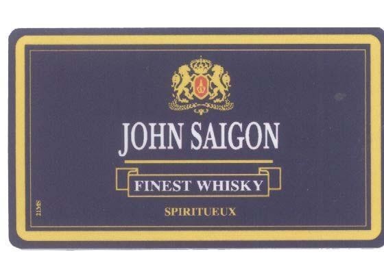 Nhãn hiệu JOHN SAIGON  của Công ty cổ phần rượu Bình Tây, số đơn 4-2005-00171