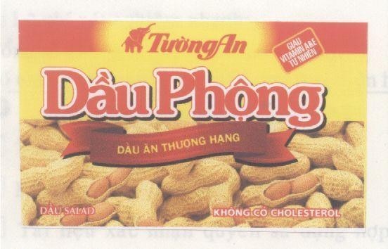 Nhãn hiệu Tường An Dầu Phộng  của Công ty cổ phần dầu thực vật Tường An, số đơn 4-2005-00276