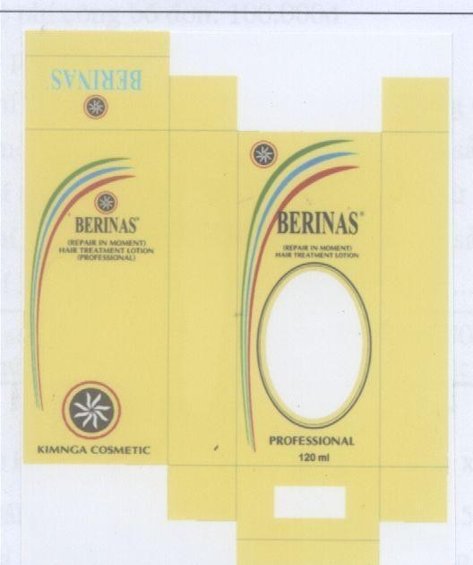 Cơ sở Kim Nga的BERINAS KIMNGA COSMETIC, hình BERINAS KIMNGA COSMETIC品牌, 申请号 4-2005-04661