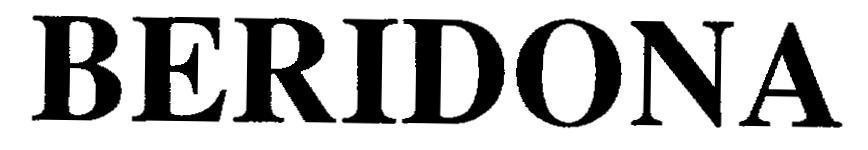 Cơ sở Kim Nga的BERIDONA 品牌, 申请号 4-2005-05600