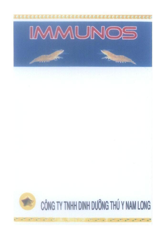 Công ty TNHH thương mại và sản xuất dinh dưỡng thú y Nam Long的IMMUNOS NAM LONG 品牌, 申请号 4-2005-10691