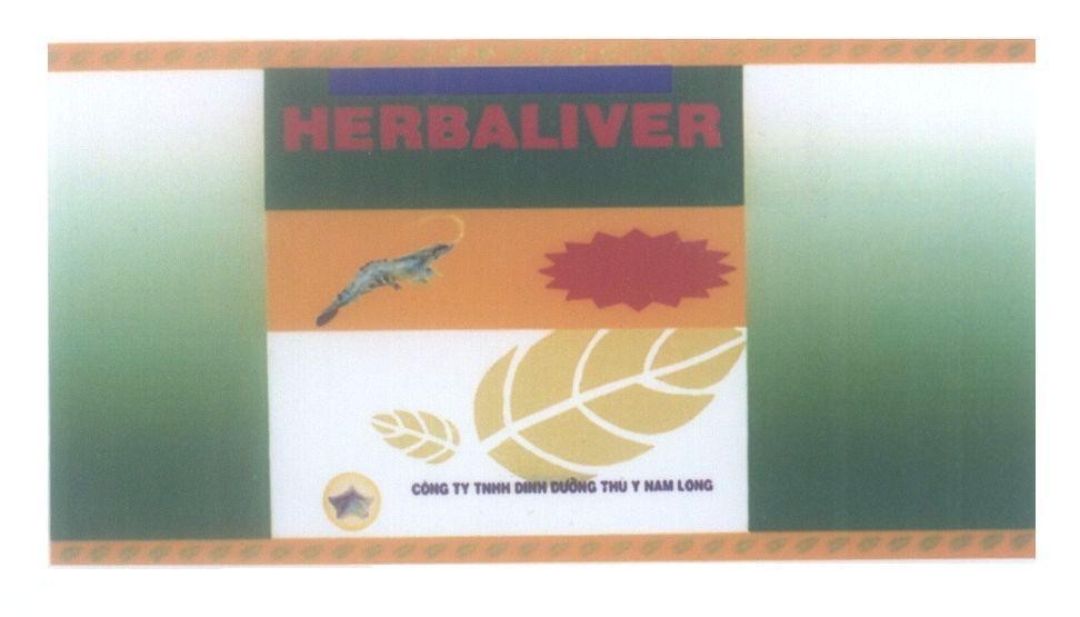 Công ty TNHH thương mại và sản xuất dinh dưỡng thú y Nam Long的HERBALIVER NAM LONG 品牌, 申请号 4-2005-10693