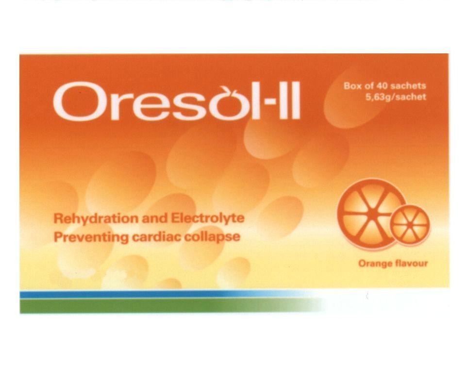 Trademark ORESOL-ll ORANGE FLAVOUR  of Công ty cổ phần vắc xin và sinh phẩm Nha Trang, application No 4-2005-10709