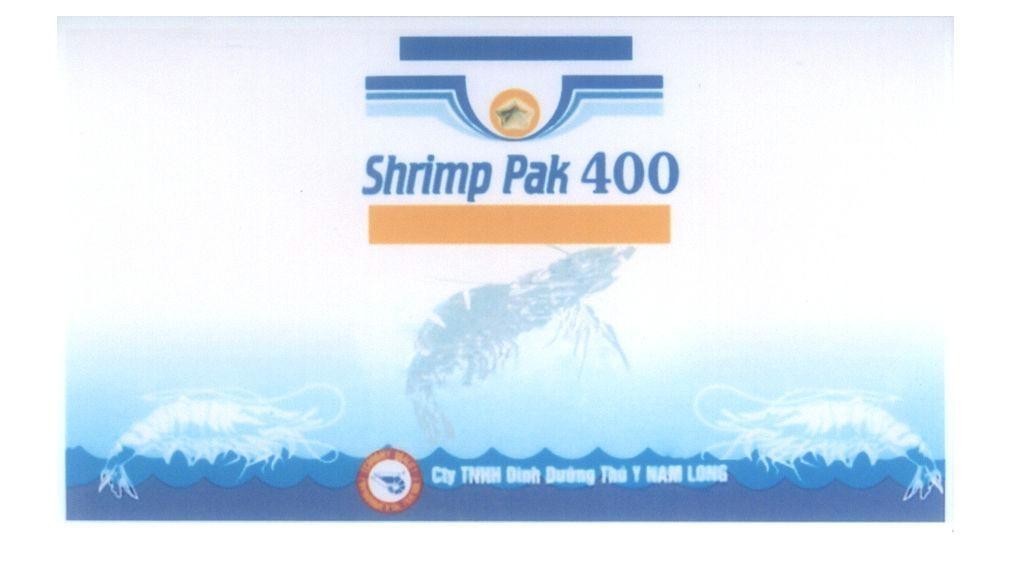 Công ty TNHH thương mại và sản xuất dinh dưỡng thú y Nam Long的SHRIMP PAK 400 Cty TNHH Dinh Dưỡng Thú Y NAM LONG 品牌, 申请号 4-2005-10799