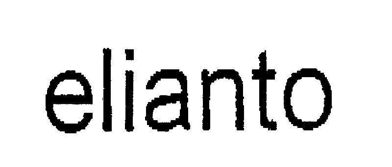 Nhãn hiệu ELIANTO  của Classic Bonita Sdn. Bhd., số đơn 4-2005-13451