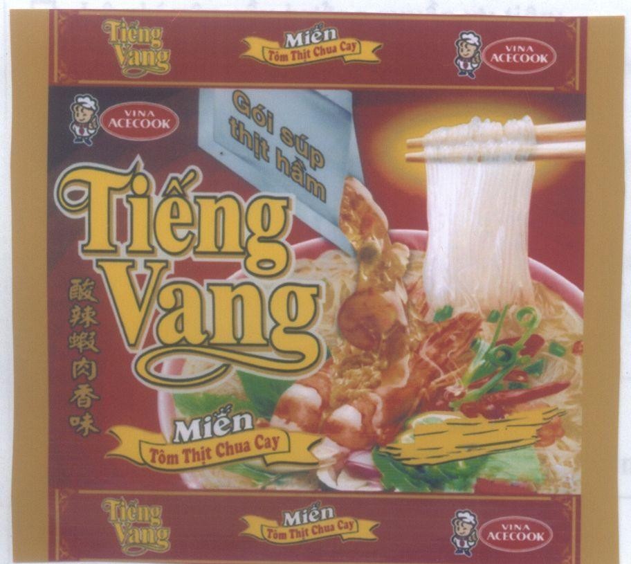 Nhãn hiệu Tiếng Vang miến tôm thịt chua cay VINA ACECOOK Gói súp thịt hầm, hình TIENG VANG MIEN TOM THIT CHUA CAY VINA ACECOOK GOI SUP THIT HAM của Công ty cổ phần Acecook Việt Nam, số đơn 4-2006-04899