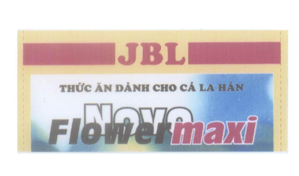 Cơ sở Kim Nga的NOVO Flower maxi Thức ăn Dành Cho Cá La Hán JBL, hình NOVO FLOWER MAXI THUC AN DANH CHO CA LA HAN JBL FLOWERMAXI品牌, 申请号 4-2006-16004