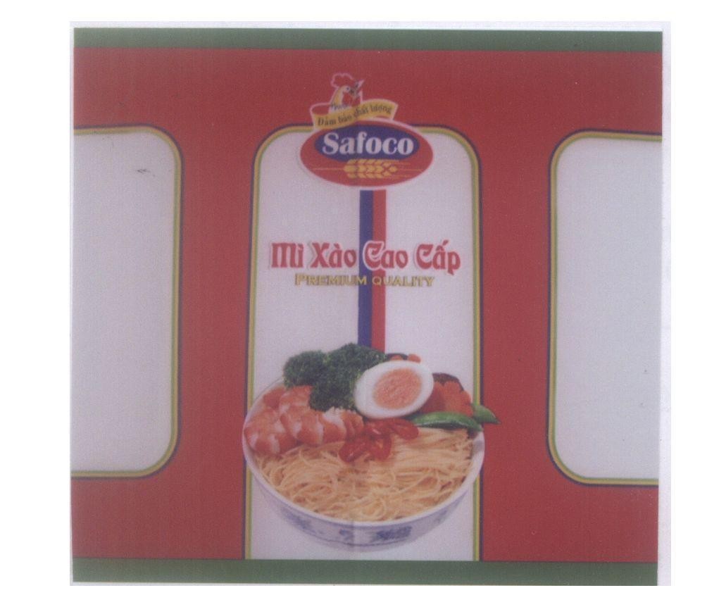 Nhãn hiệu Safoco Mì Xào Cao Cấp PREMIUM QUALITY  của Công ty cổ phần lương thực thực phẩm Safoco, số đơn 4-2007-00883
