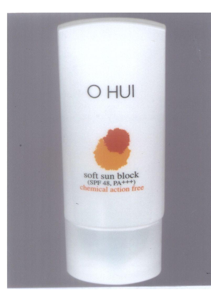 LG HOUSEHOLD & HEALTH CARE LTD.的O HUI Soft sun block, SPF 48, PA+++ chemical action free, hình O HUI SOFT SUN BLOCK SPF 48 PA+++ CHEMICAL ACTION FREE PA品牌, 申请号 4-2007-04089
