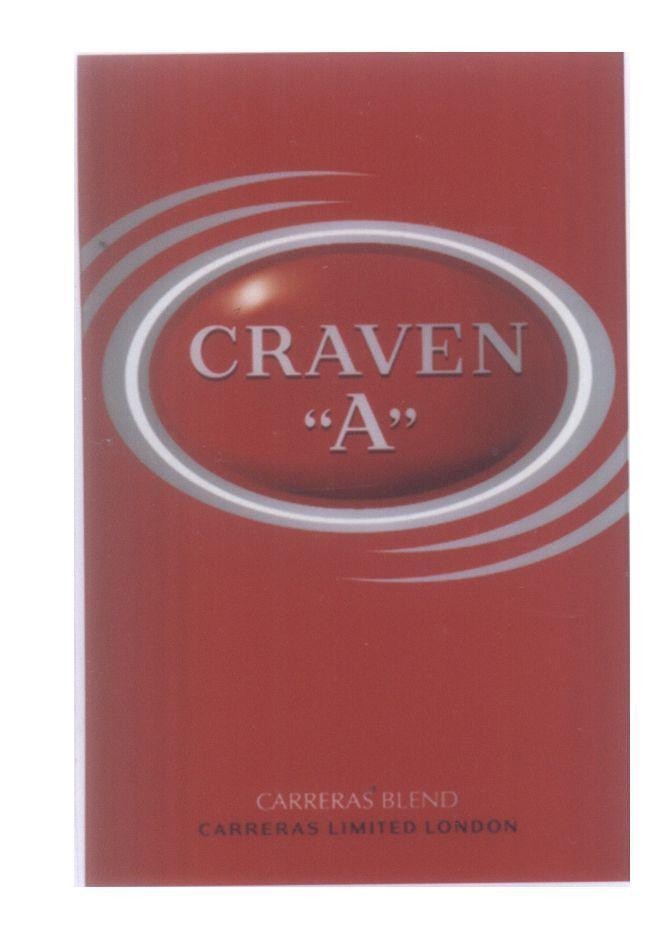 Nhãn hiệu CRAVEN "A" CARRERAS BLEND CARRERAS LIMITED LONDON  của Carreras Limited, số đơn 4-2007-12767
