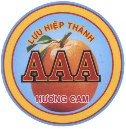 Nhãn hiệu Lưu Hiệp Thành AAA Hương Cam, hình LUU HIEP THANH AAA HUONG CAM của Cơ sở Lưu Hiệp Thành AAA, số đơn 4-2007-14431