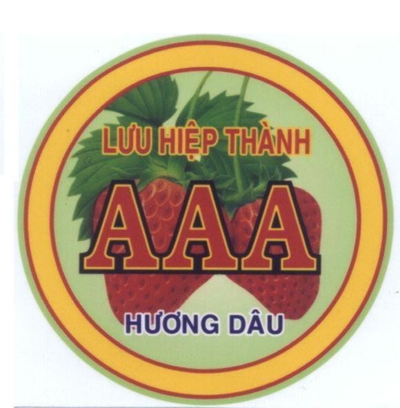 Nhãn hiệu Lưu Hiệp Thành AAA Hương Dâu, hình LUU HIEP THANH AAA HUONG DAU của Cơ sở Lưu Hiệp Thành AAA, số đơn 4-2007-14433