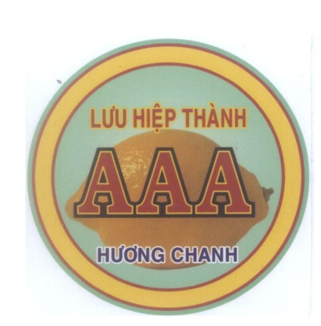 Nhãn hiệu Lưu Hiệp Thành AAA Hương Chanh, hình LUU HIEP THANH AAA HUONG CHANH của Cơ sở Lưu Hiệp Thành AAA, số đơn 4-2007-14436