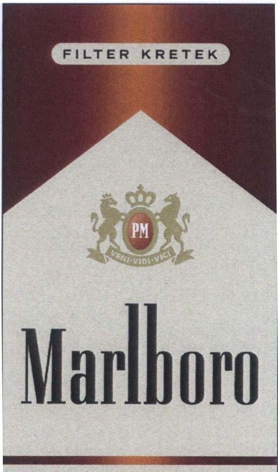PHILIP MORRIS BRANDS SARL的Marlboro FILTER KRETEK pm VENI - VIDI - VICI, hình MARLBORO FILTER KRETEK PM VENI VIDI VICI品牌, 申请号 4-2007-19147