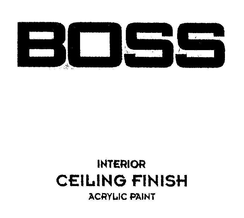 Nhãn hiệu BOSS INTERIOR CEILING FINISH ACRYLIC PAINT  của Công ty 4 Oranges Co., Ltd., số đơn 4-2007-26046