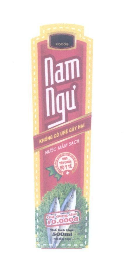Nhãn hiệu Nam Ngư Không Có Urê Gây Hại Nước Mắm Sạch Theo Tiêu Chuẩn Bộ Y tế  của Công ty cổ phần hàng tiêu dùng MASAN, số đơn 4-2007-26138